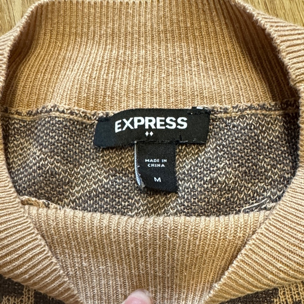 Express Cheetah Patterned Sweater - Picture 2 of 3